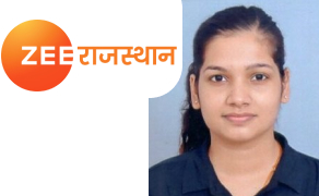 Priyanshi Jain MJMC 2000-22 Zee Rajasthan